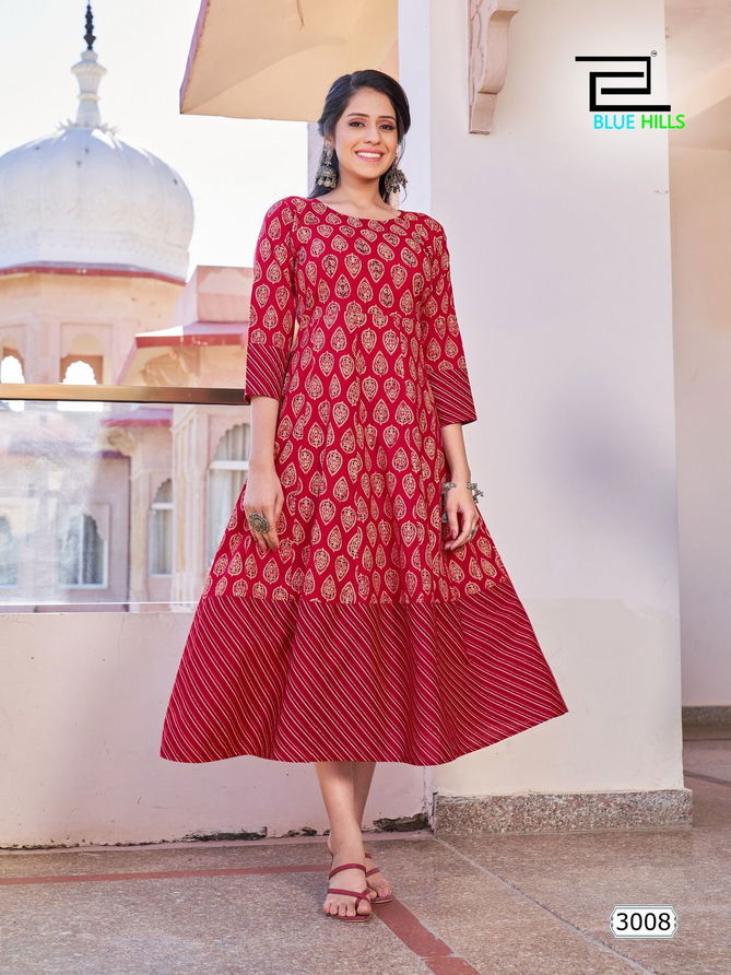 Rani Vol 3 By Blue Hills Anarkali Kurtis Catalog